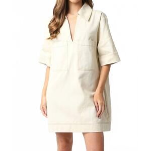 NEW OLIVACEOUS cerissa denim dress in natural